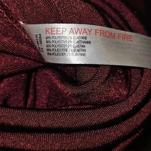 Free People Intimately Free Sleek Essentials Blouse Vneck Burgundy Shimmer S/P - Picture 12 of 13